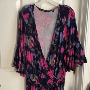 floral flutter sleeve jumpsuit